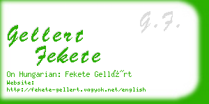 gellert fekete business card